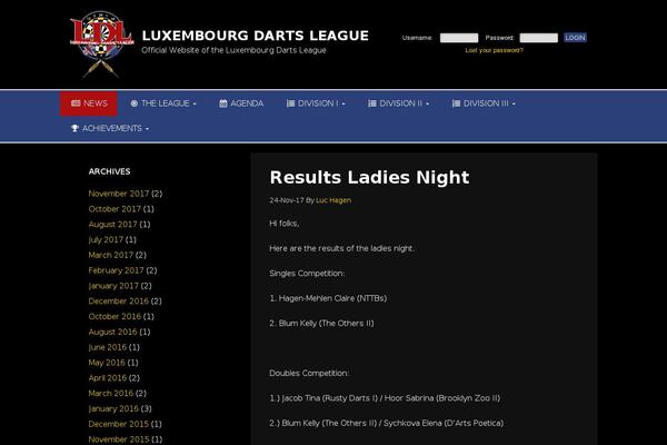 luxdartsleague.com site used Luxdartsleague