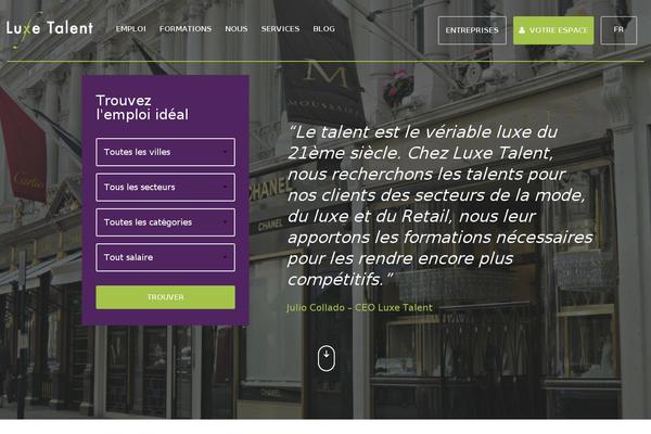 luxetalent.fr site used Luxetalent