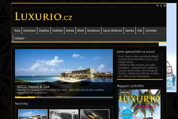 luxurio.cz site used Luxurio
