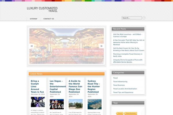 Continuum theme site design template sample