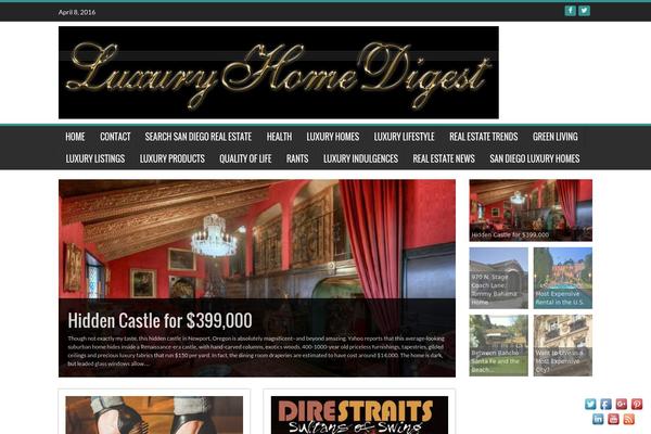 luxuryhomedigest.com site used WP FanZone