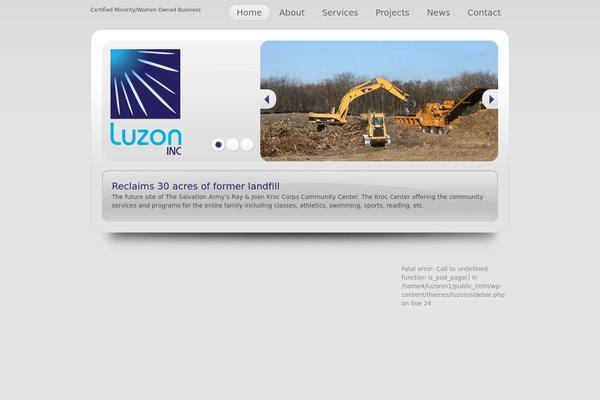luzoninc.com site used Luzon
