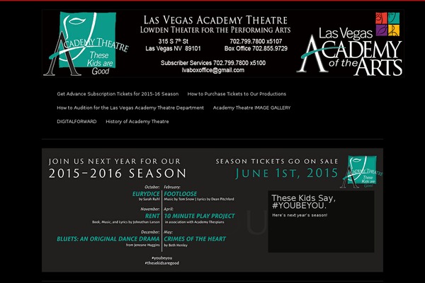 lvacademytheatre.org site used Heropro