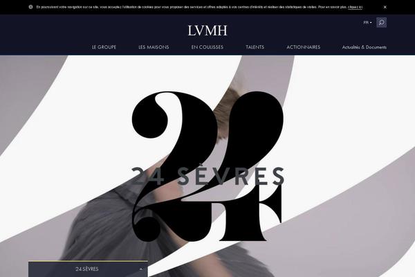 lvmh.fr site used Lvmh