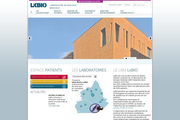 lxbio.fr site used Lxbio-visual-approch