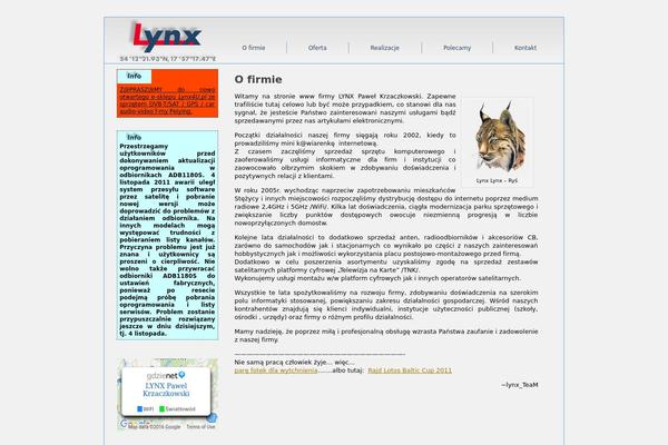 lynx.pl site used Lynx