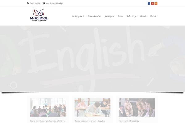 Total theme site design template sample
