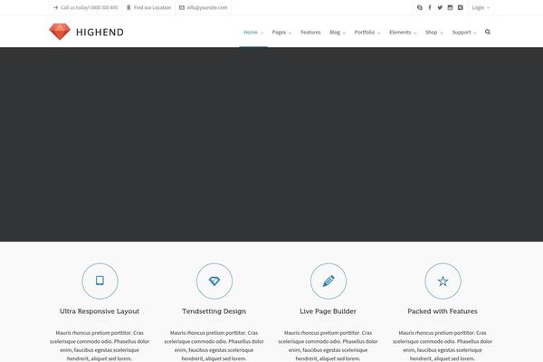 Highend theme site design template sample