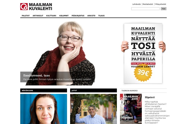 maailmankuvalehti.fi site used Maailmankuvalehti