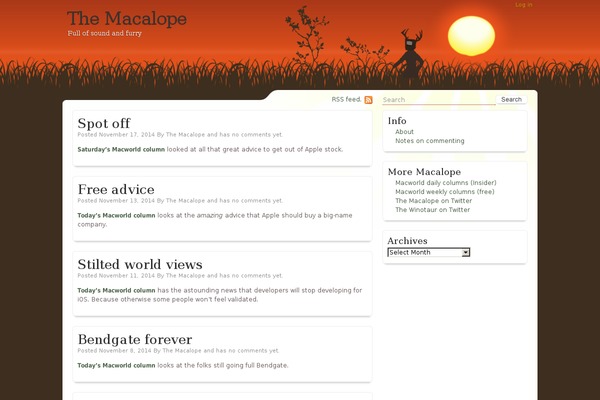 macalope.com site used Evening-sun