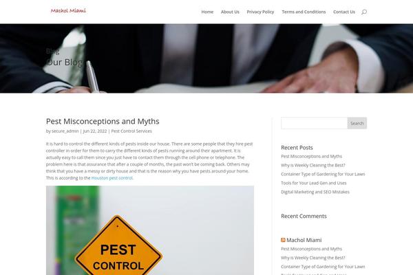 Divi theme site design template sample