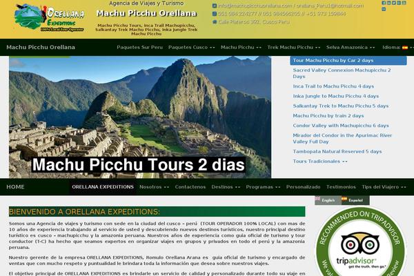 machupicchuorellana.com site used Machupicchuorellanaexpeditions