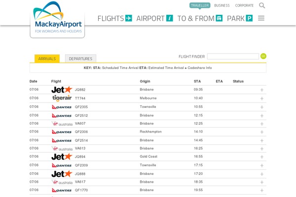 mackay-airport-flight-times.com site used Cairnsairport