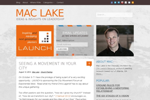 maclakeonline.com site used JustBlog