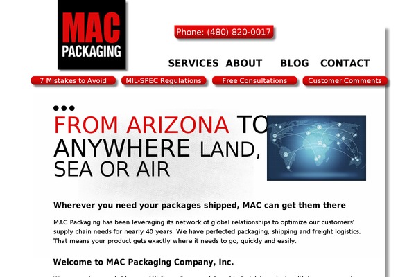 macpackaging.com site used Bizcard