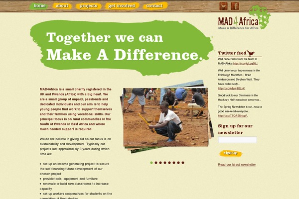 mad4africa.com site used Divi