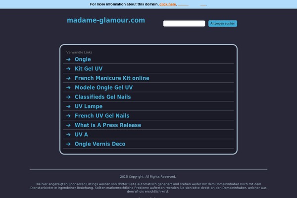 madame-glamour.com site used Cloudtpl_1079