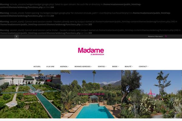madameamarrakech.com site used Widemag