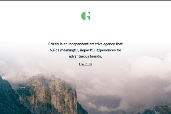 Grizzly theme site design template sample