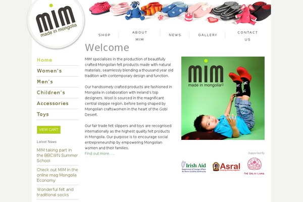 Mim theme site design template sample