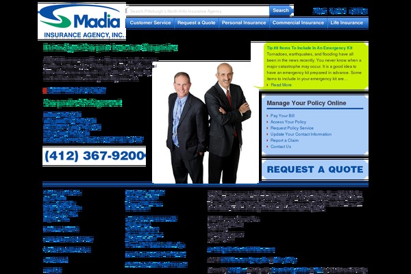 madiainsurance.com site used Madia