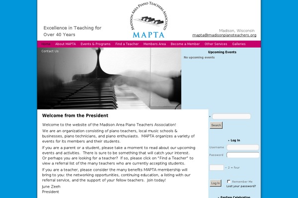 madisonpianoteachers.org site used Mpta