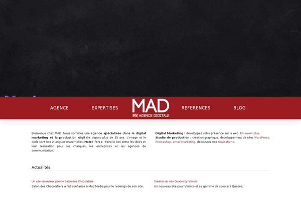 Mad theme site design template sample