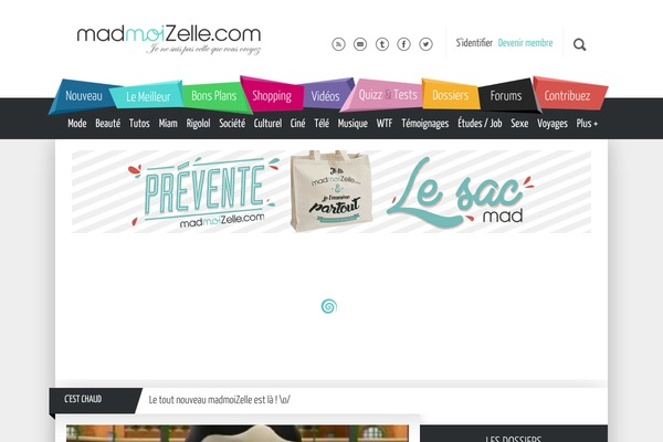 madmoizelle.com site used Madmoizelle-theme