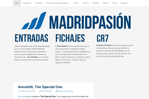 madridpasion.com site used Sensilla