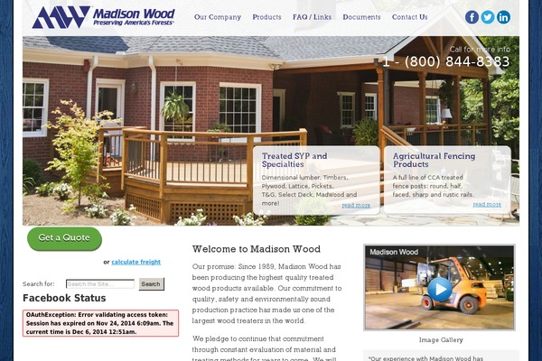 madwood.com site used Madison-wood
