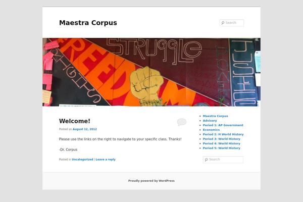 Twenty Eleven theme site design template sample