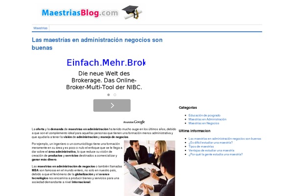 maestriasblog.com site used Maestriasblog