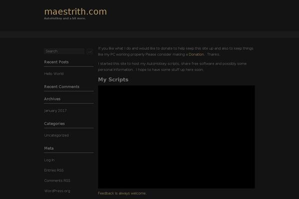 maestrith.com site used Dark Shop lite