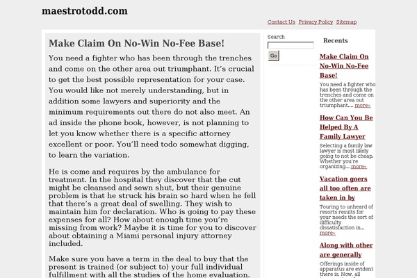 WordPress website example screenshot