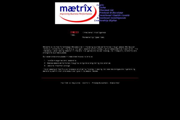 maetrix.com.au site used Maetrix