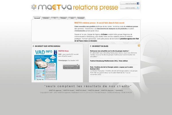 maetva-relationspresse.com site used Maetvaplanet