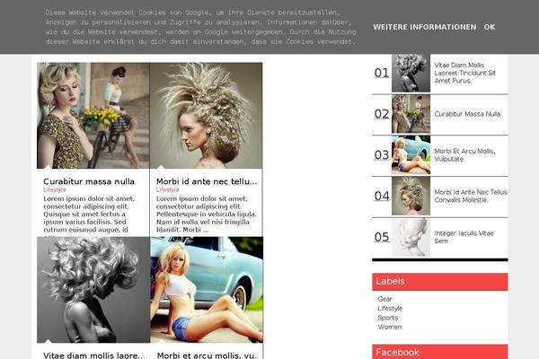 Magazine theme site design template sample