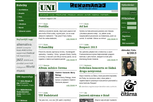 Uni theme site design template sample