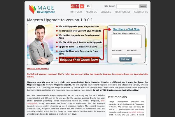 WordPress website example screenshot