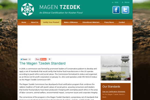magentzedek.org site used Magentzedek2011