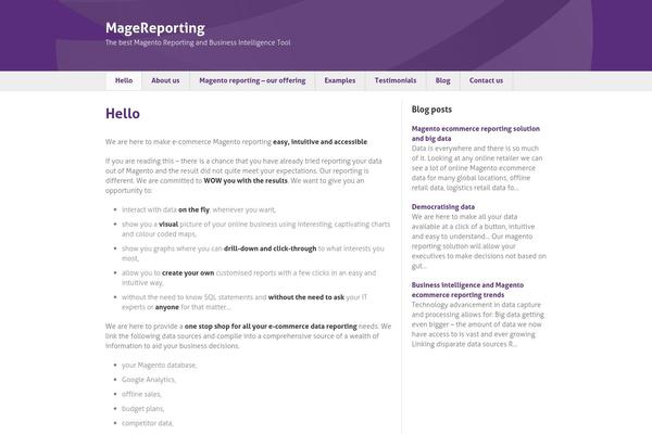 magereporting.com site used Magentoreporting