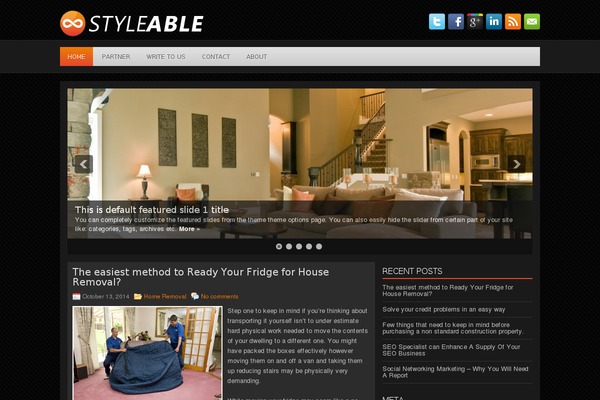 Styleable theme site design template sample