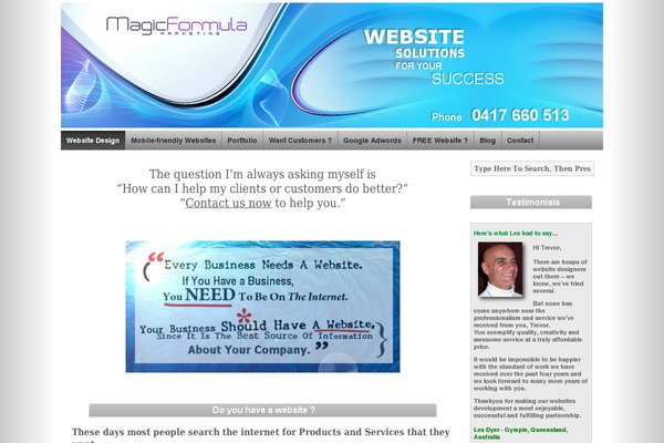 WordPress website example screenshot