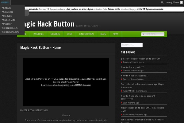 WordPress website example screenshot