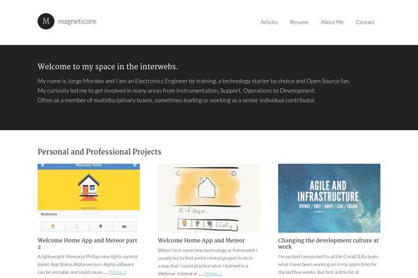 Modern Portfolio Pro theme site design template sample