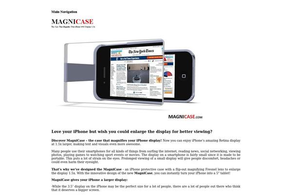 magnicase.com site used Childishly Simple