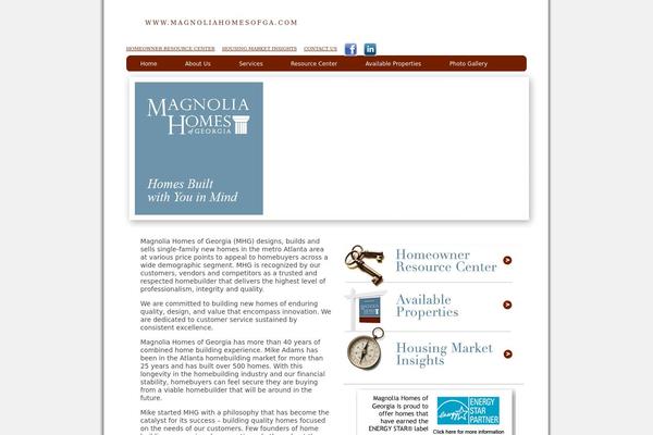 Magnolia theme site design template sample