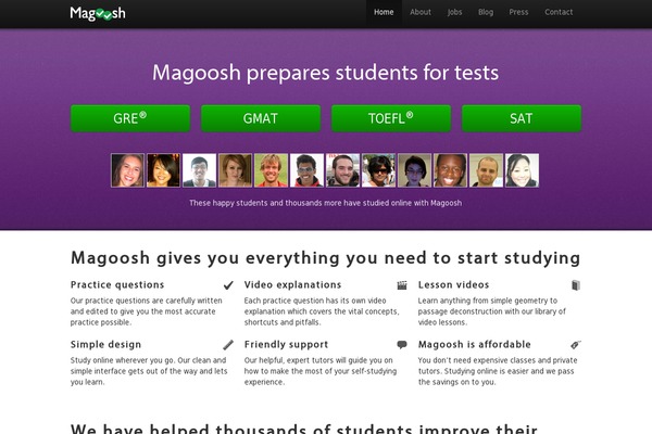 magoosh.com site used Magoosh-cosmic