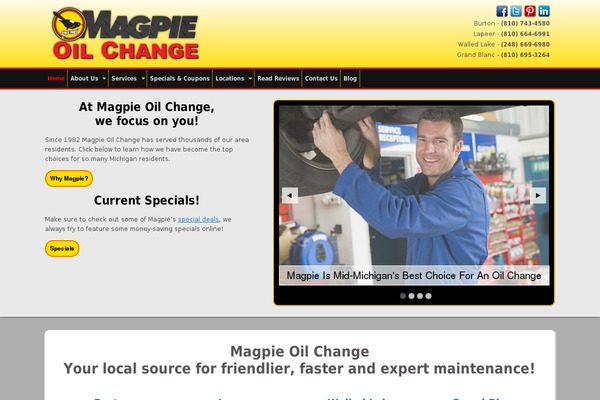 magpieoilchange.com site used Magpie