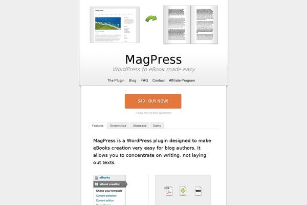 MagPress theme site design template sample